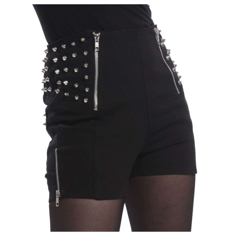 Women Heartless Devina Short Pants Shorts With Studs Black Emo Glamrock 